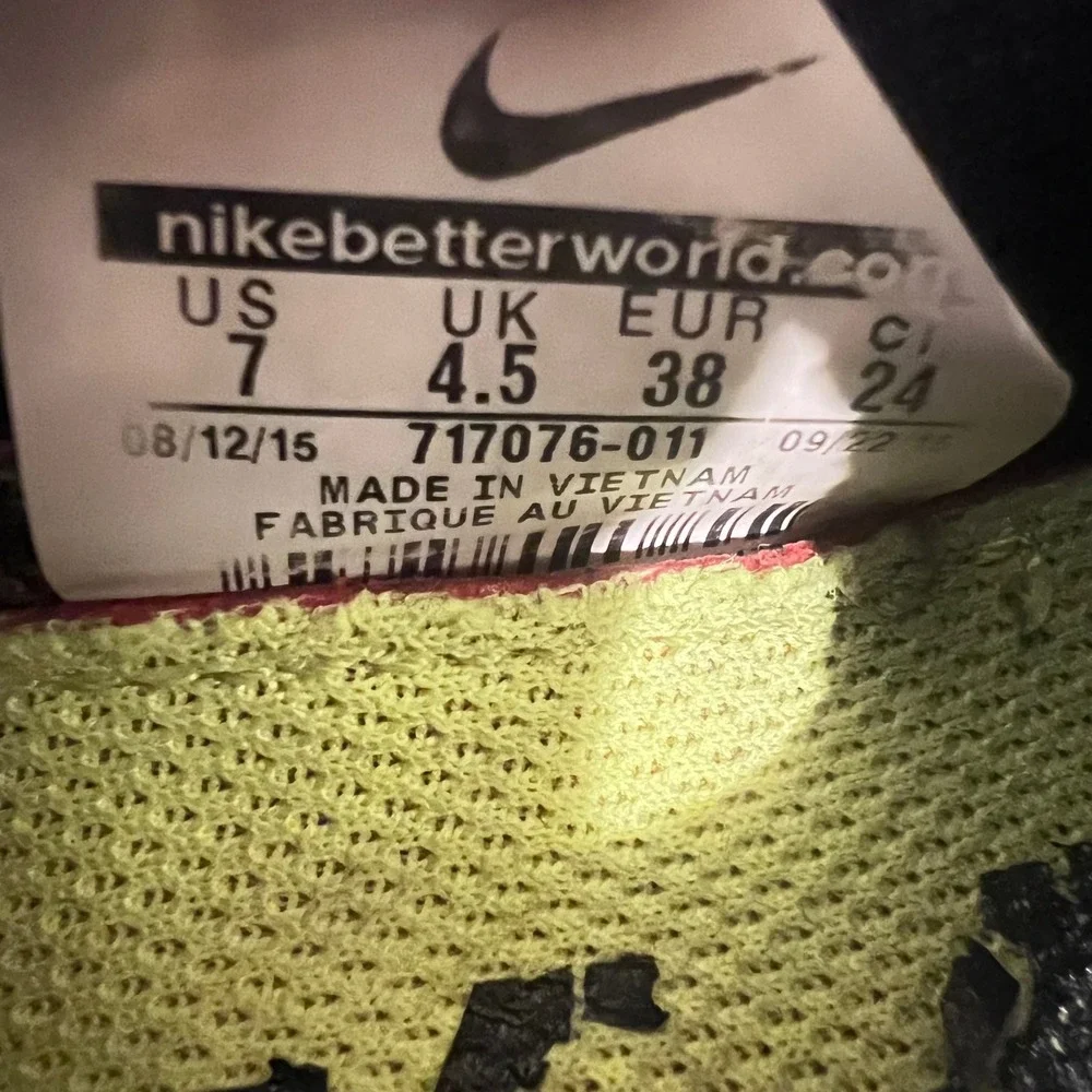 Nike‎ Free 4.0 Flyknit Running Shoes Black Multi Color Women's Sneakers